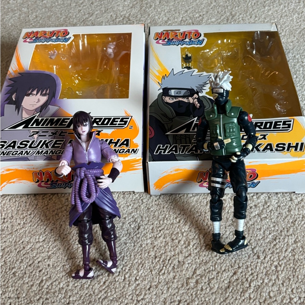 Naruto Shippuden Anime Heroes Uchiha Sasuke Kakashi Figures